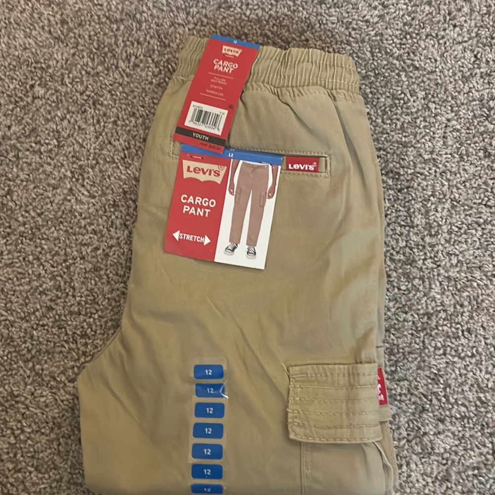 Lev’s boys, cargo pants tan size 12